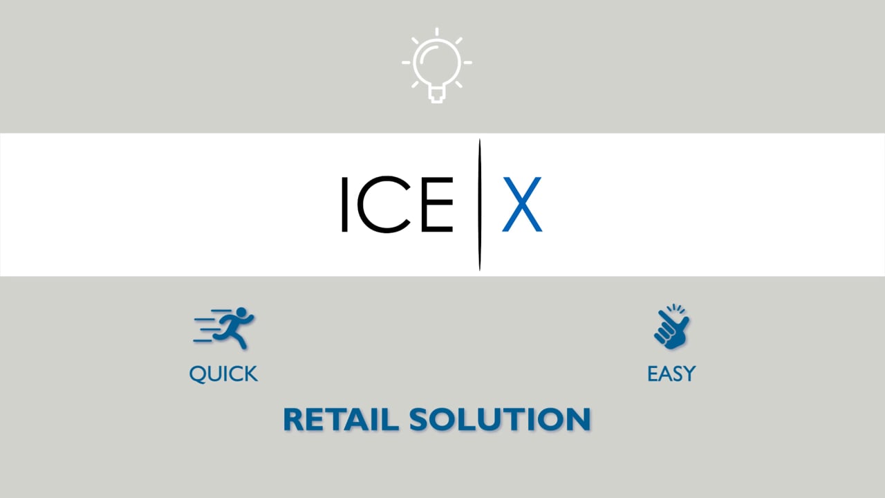 ICE X trade-in software running on a tablet in a retail store